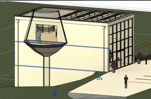 Projet de construction d'un chai durable vu de face